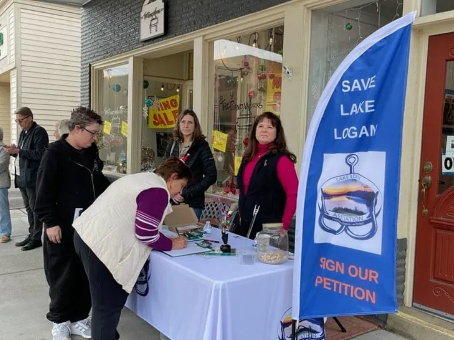 Petition drive in Downtown Logan
